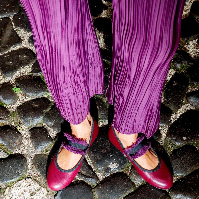 Allagiulia Ballerina Lolita Frangia BORDEAUX Promozione
