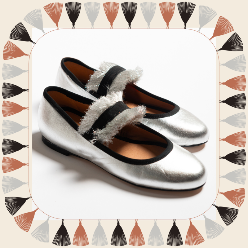 Allagiulia Ballerina Lolita Frangia ARGENTO Pezzi Unici