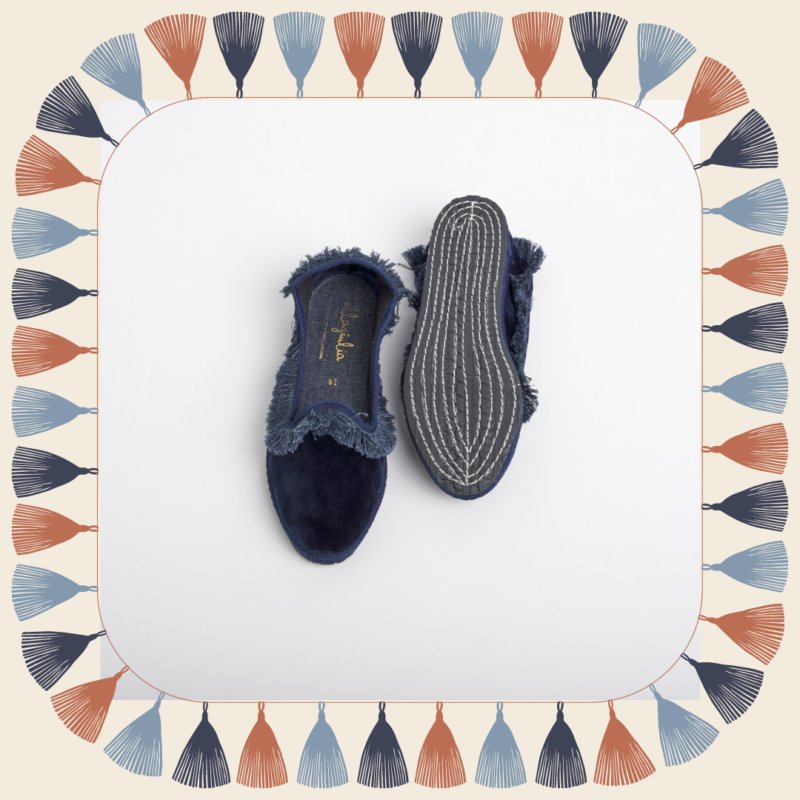 Allagiulia Friù Venezia Frangia BLU DENIM Vendite Flash