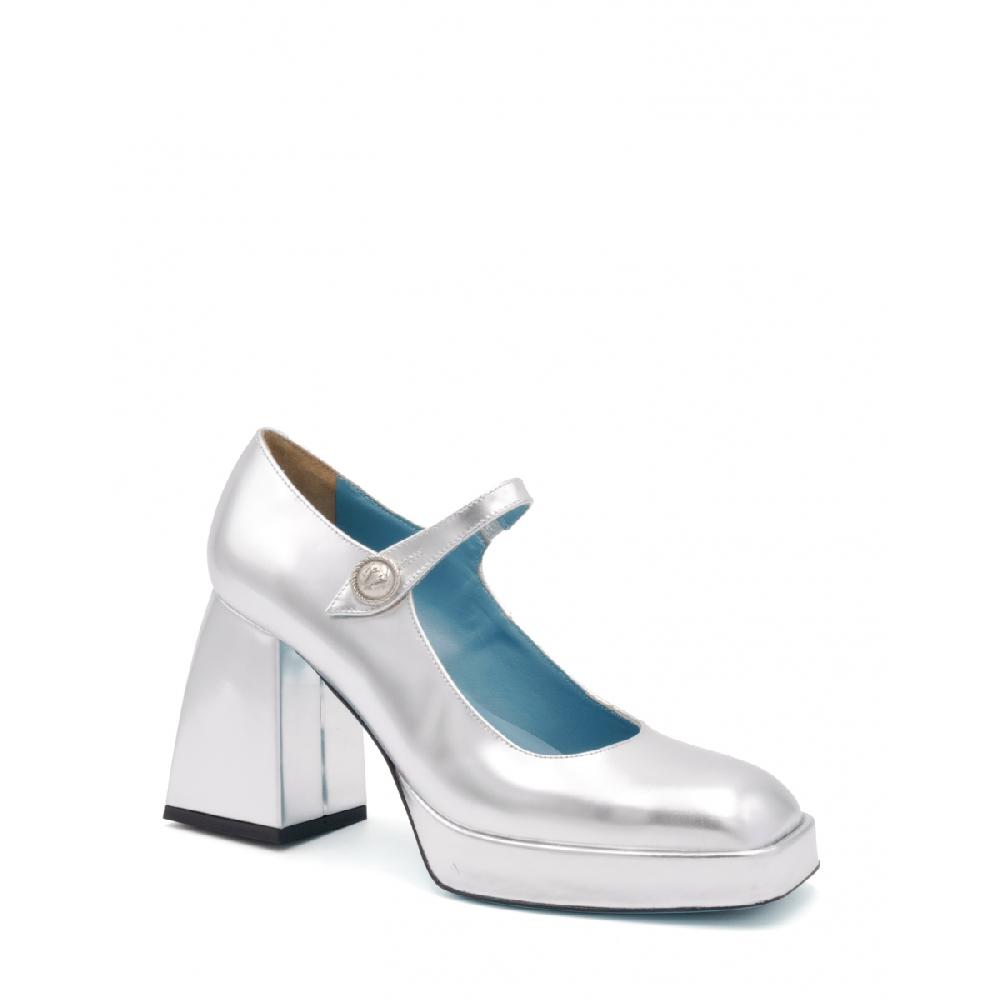 Amalfi by rangoni Scarpe mary jane plateau Piuma argento Soddisfazione Garantita