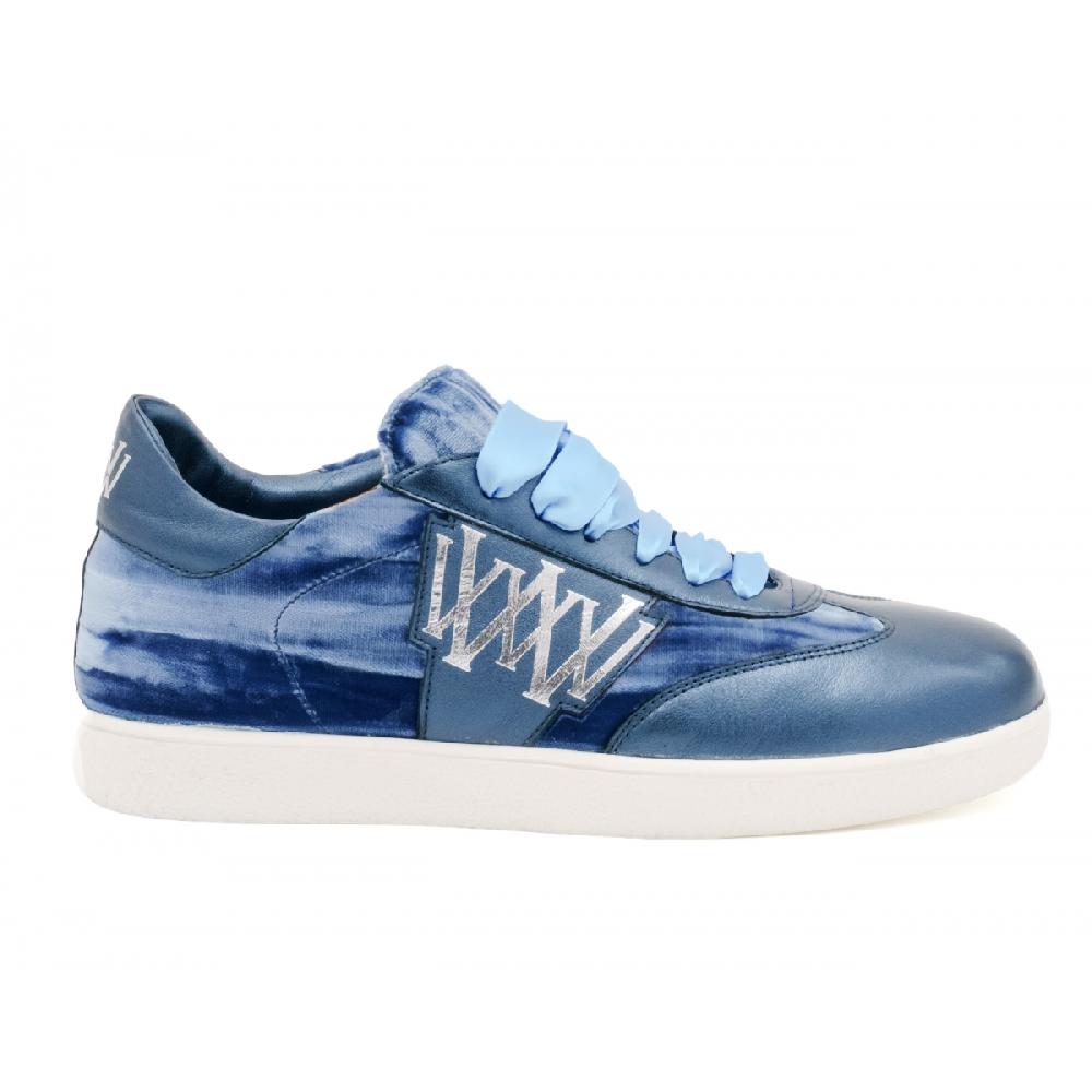 Amalfi by rangoni Sneakers Valetta velluto blu Promozione Limitata