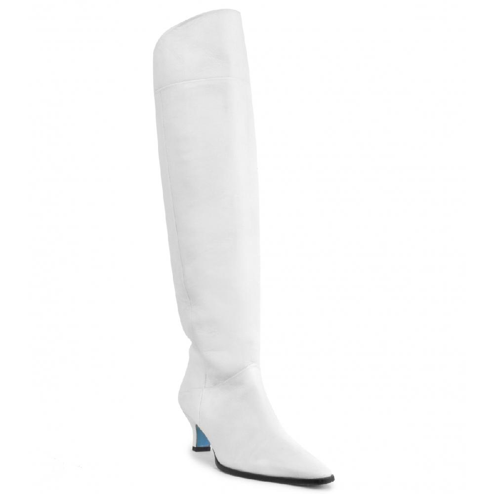 Amalfi by rangoni Stivale cuissard Drupi white Vendita Calda