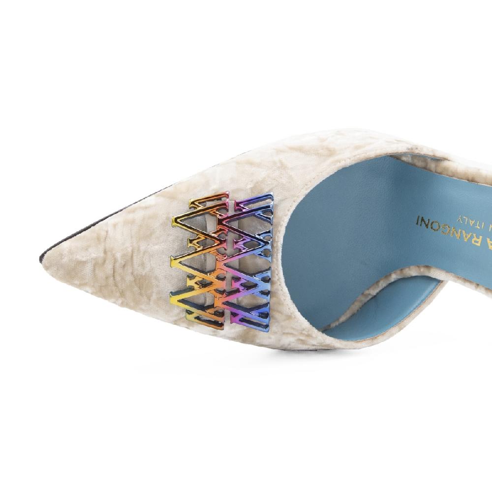 Amalfi by rangoni Décolleté Sunrise in velluto avorio Promozione Limitata