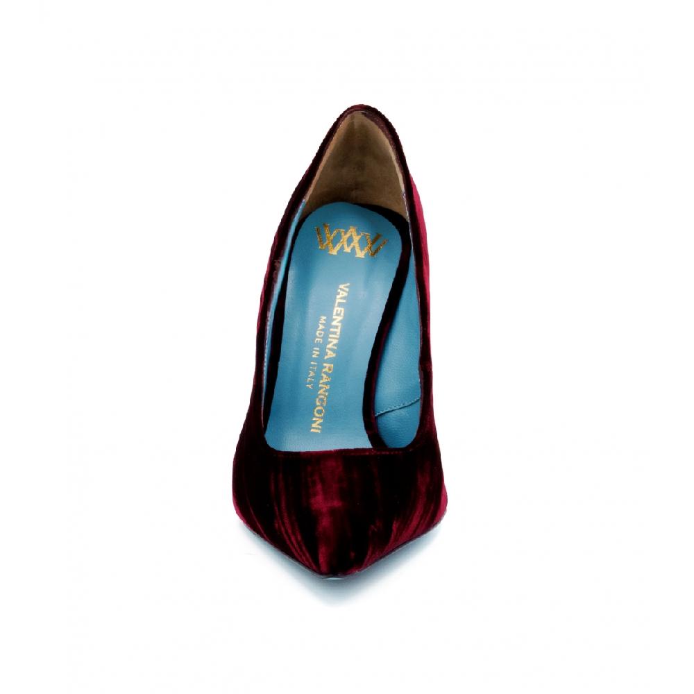 Amalfi by rangoni Décolleté Simply in velluto rosso Saldi Di Fabbrica
