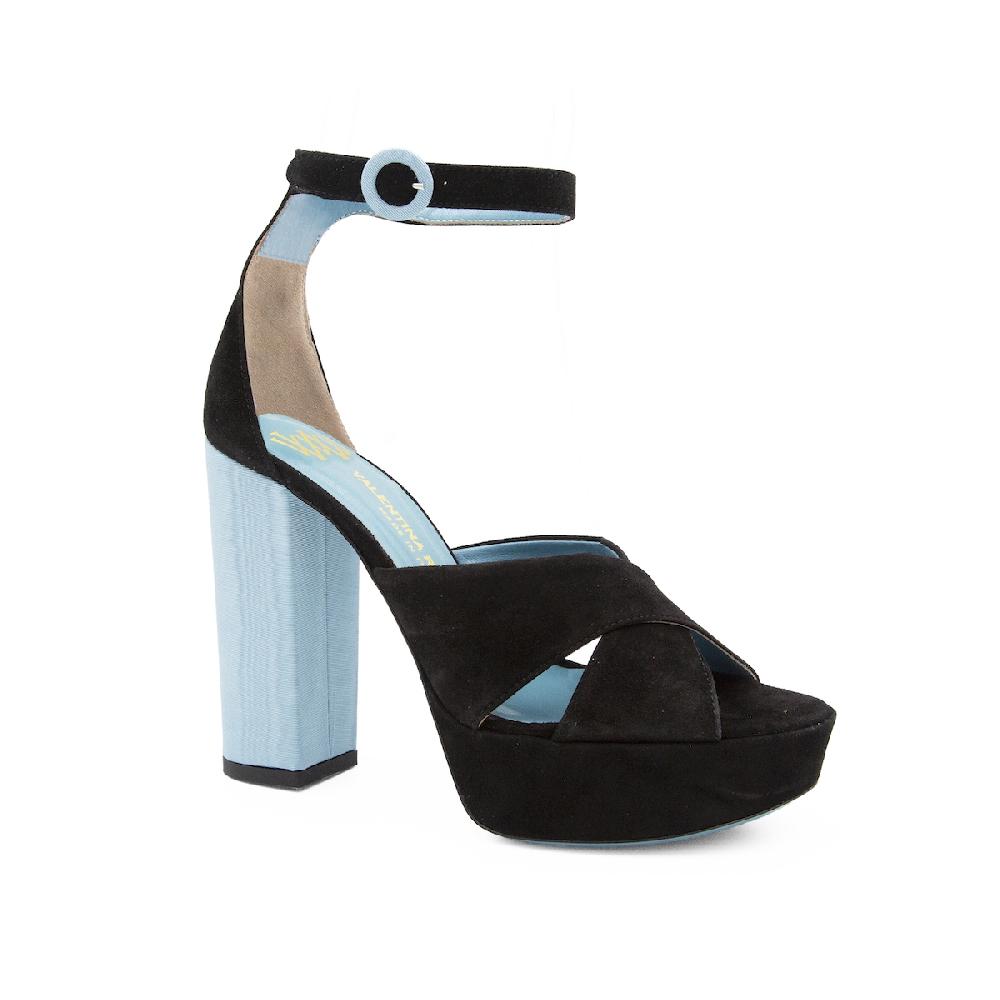 Amalfi by rangoni Sandalo platform Miglio nero Promozione Limitata