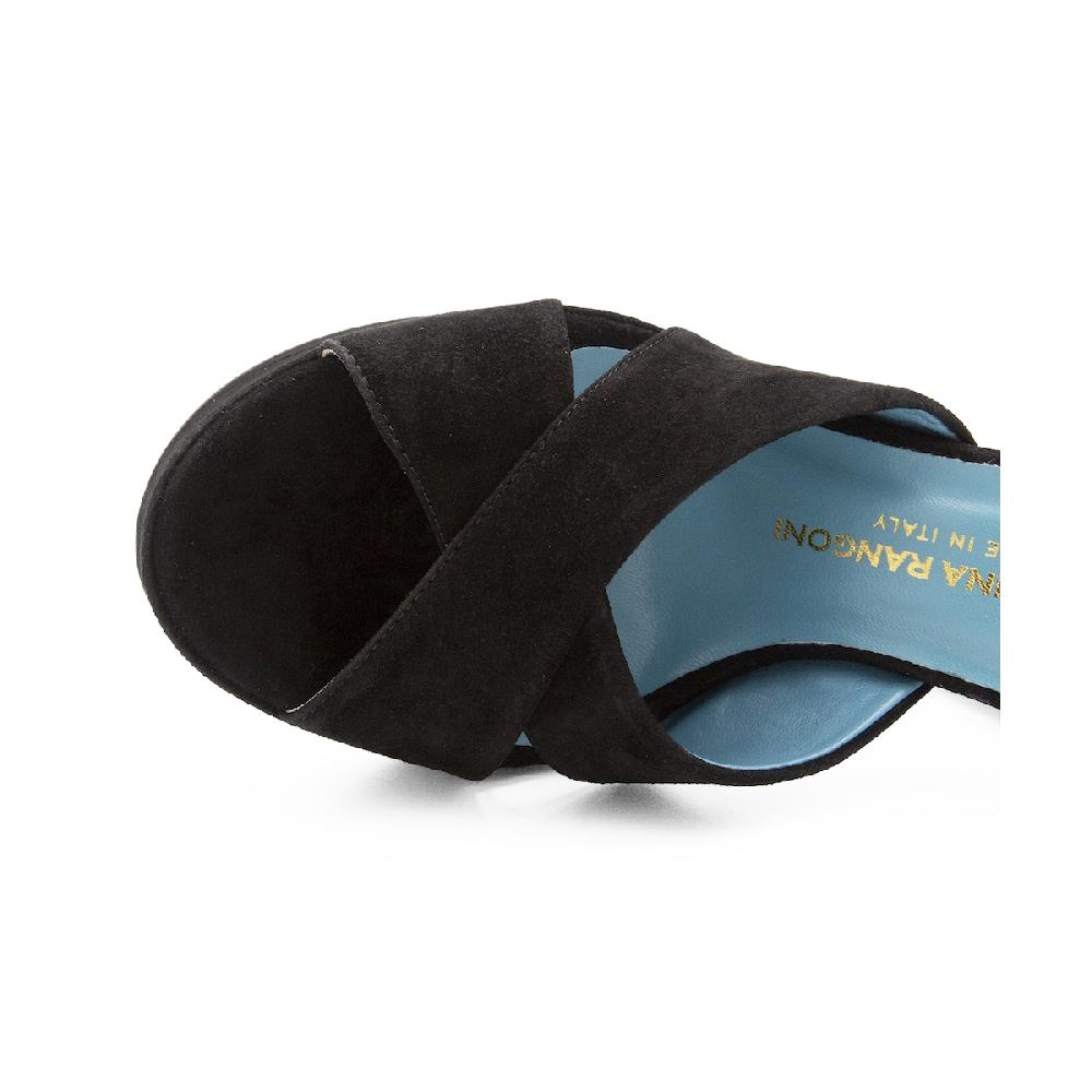 Amalfi by rangoni Sandalo platform Miglio nero Promozione Limitata